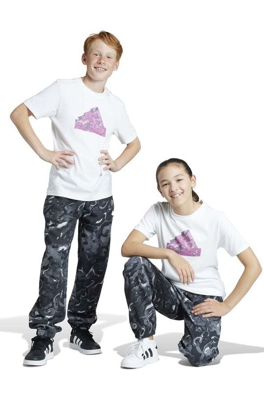 

Хлопковая футболка для детей adidas, белый