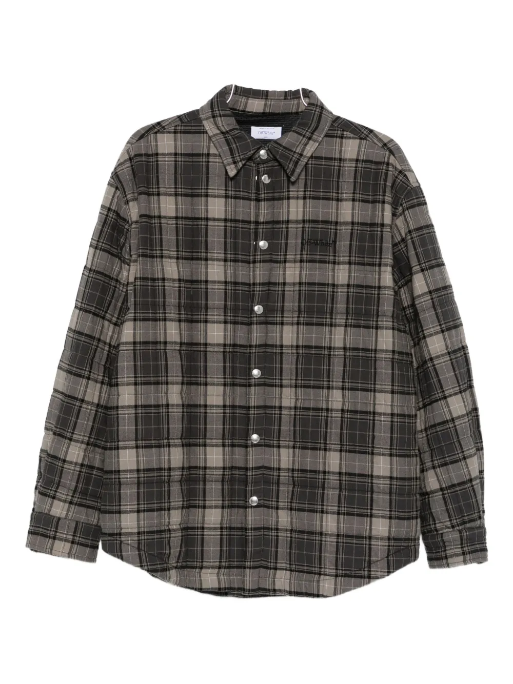 

Стеганая куртка в клетку OFF-WHITE, серый