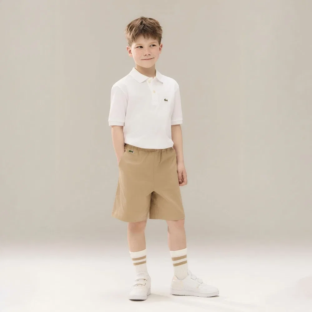 Детские шорты-бермуды бежевые от Lacoste — фото 2