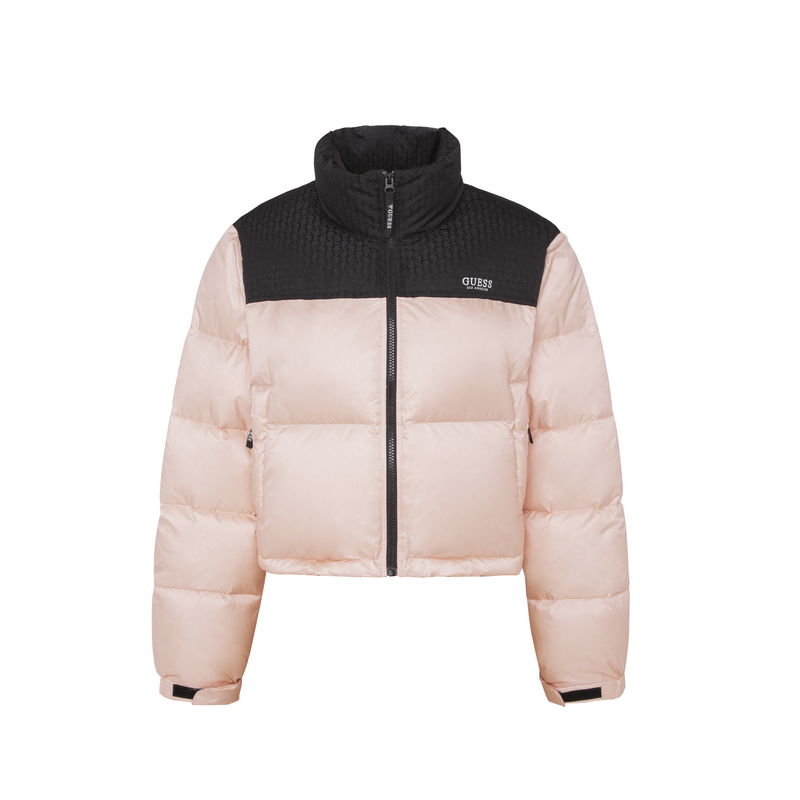 

GUESS Женская пуховая куртка, F6X8-Pink+Black Jacquard