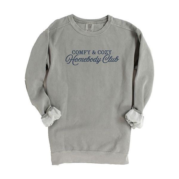 

Вышитый свитшот с принтом homebody club для женщин, окрашенный в готовом виде Simply Sage Market, Grey, Серый, Вышитый свитшот с принтом homebody club для женщин, окрашенный в готовом виде Simply Sage Market, Grey