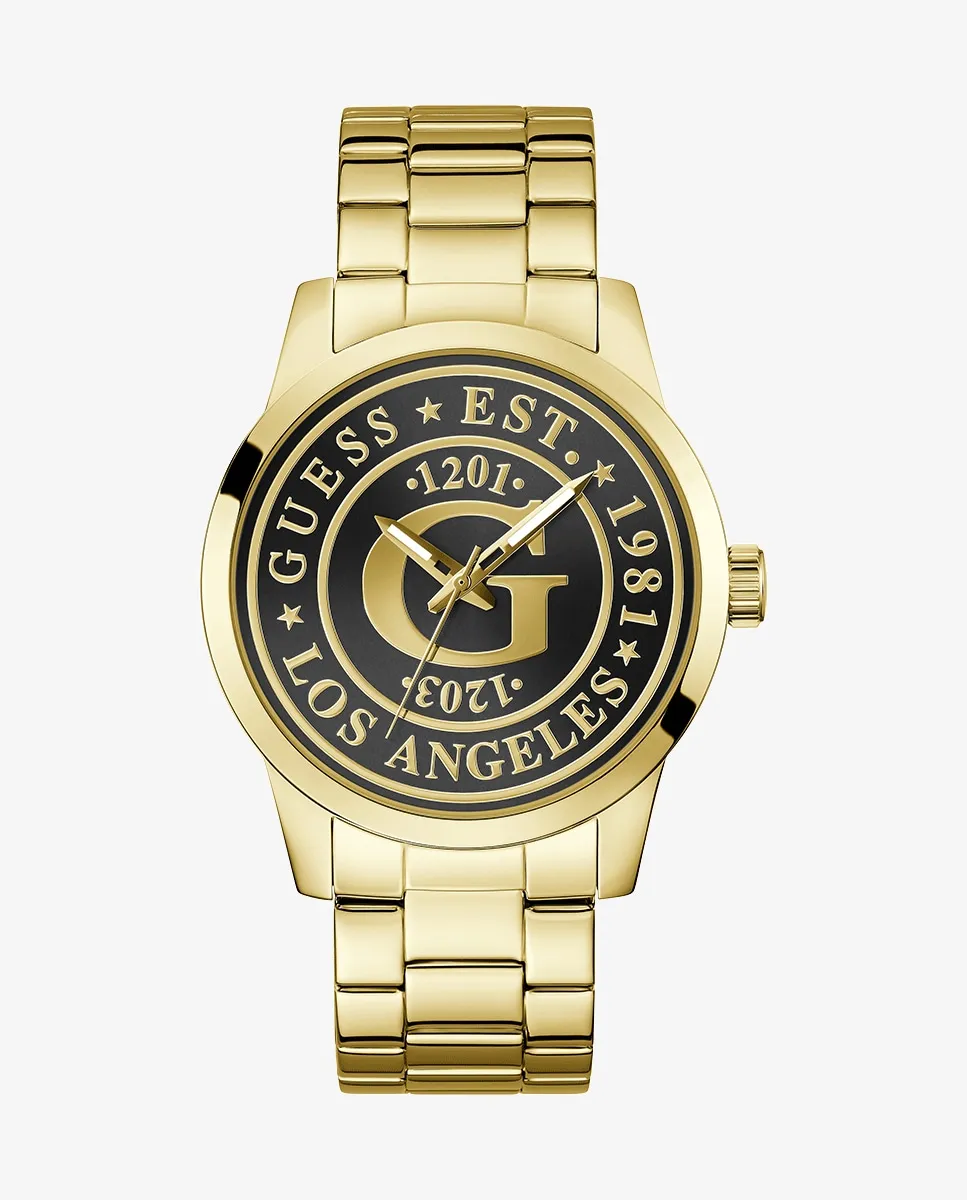 

Мужские часы Collegiate g GW0888G2 из стали и золотого ремешка Guess