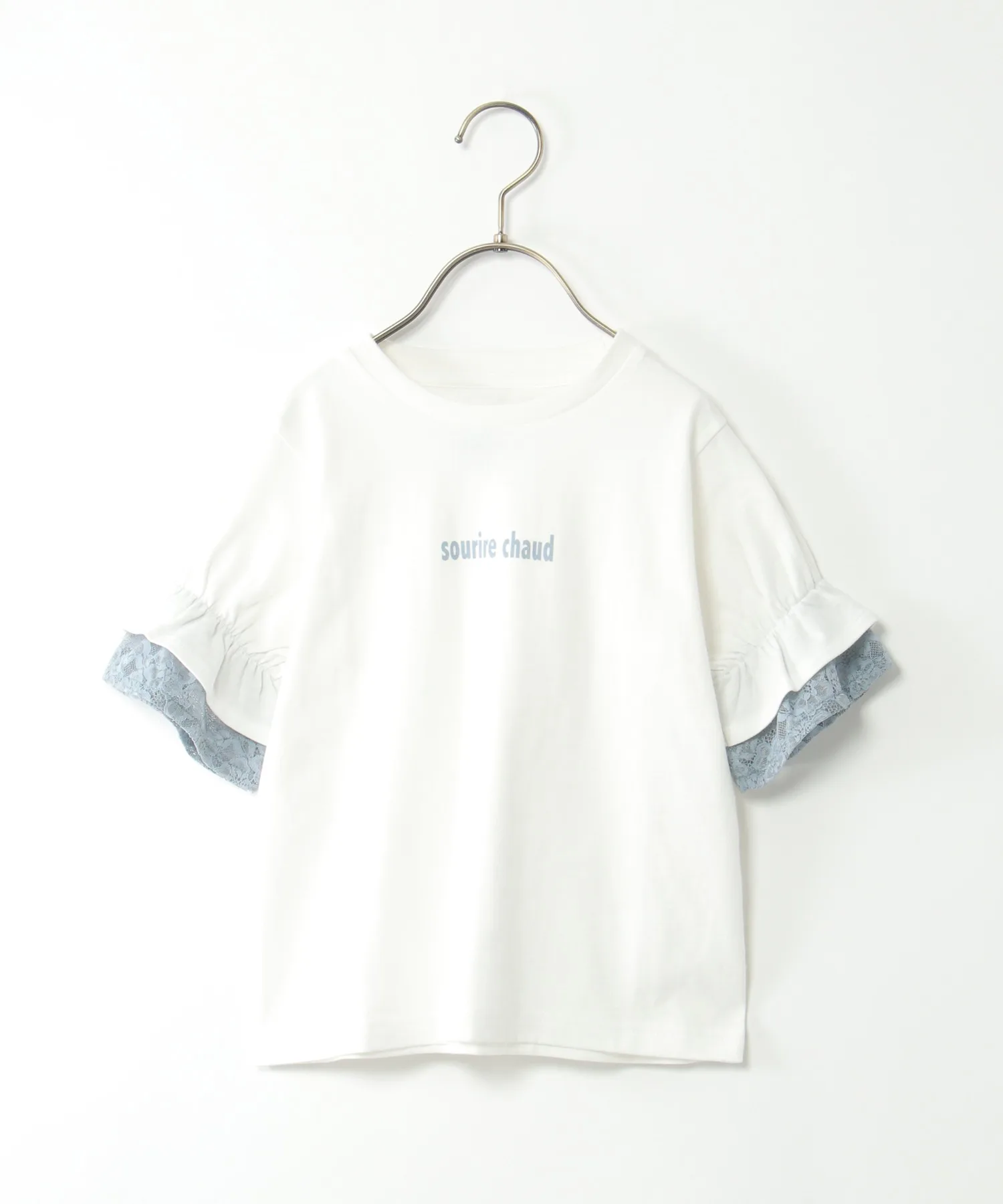 Детская футболка с кружевными рукавами USA Cotton ikka черная — фото 2
