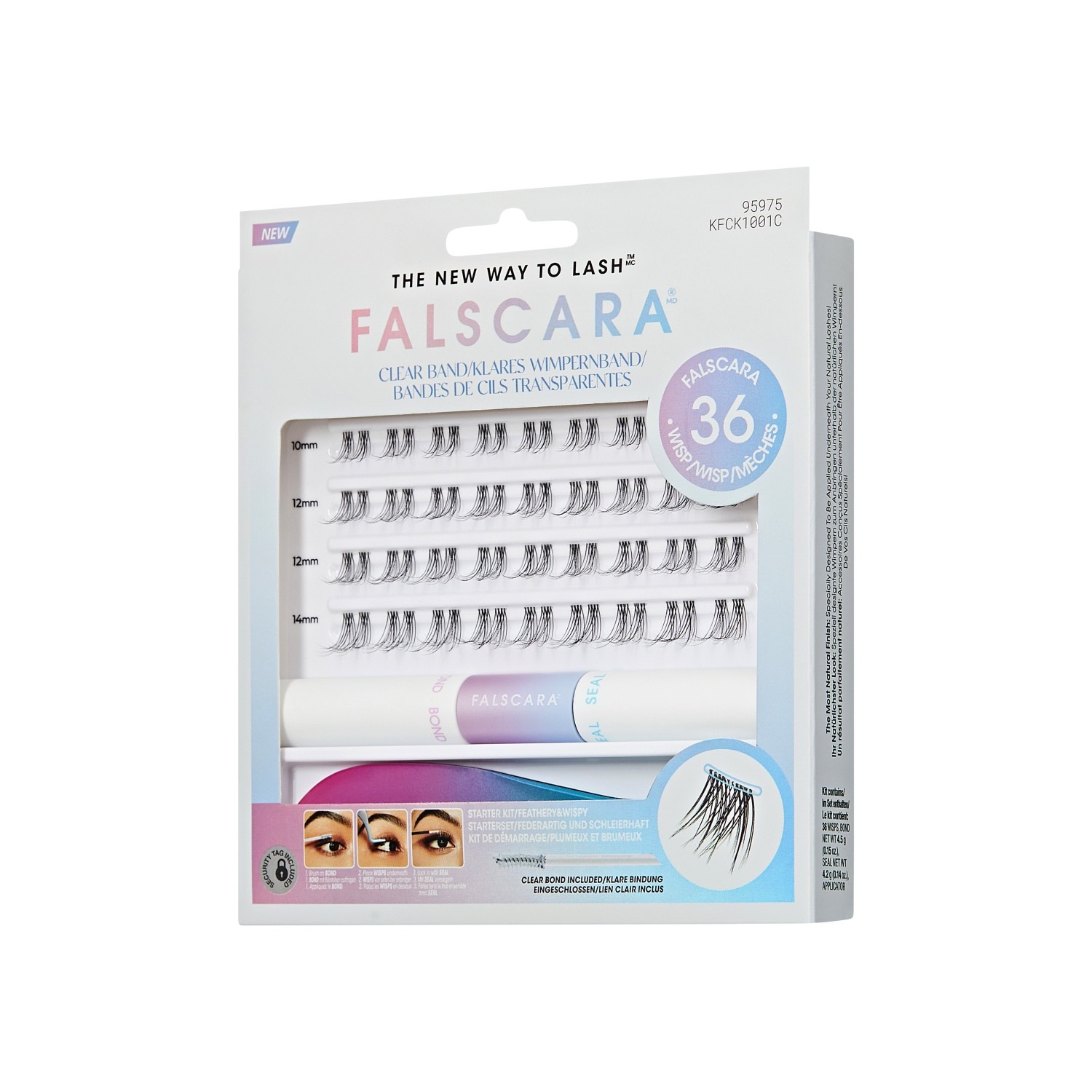 Искусственные ресницы falscara clear band starter kit Kiss, количество 1 шт. — фото 3