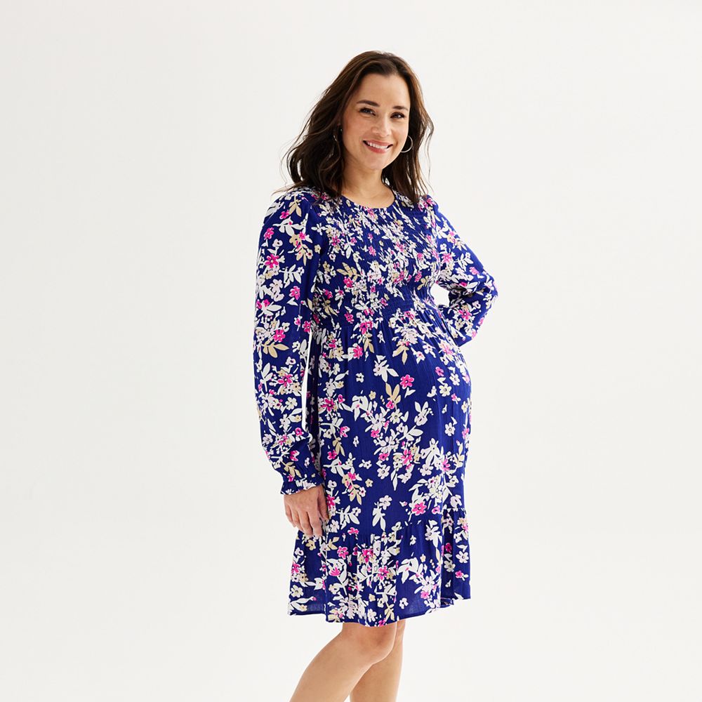 

Платье Babydoll с присборами для беременных Sonoma Goods For Life, цвет Blue Lilac Floral