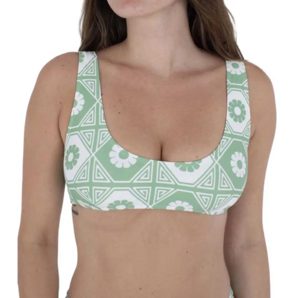 

Топ бикини Hurley Mikonos Crop, зеленый