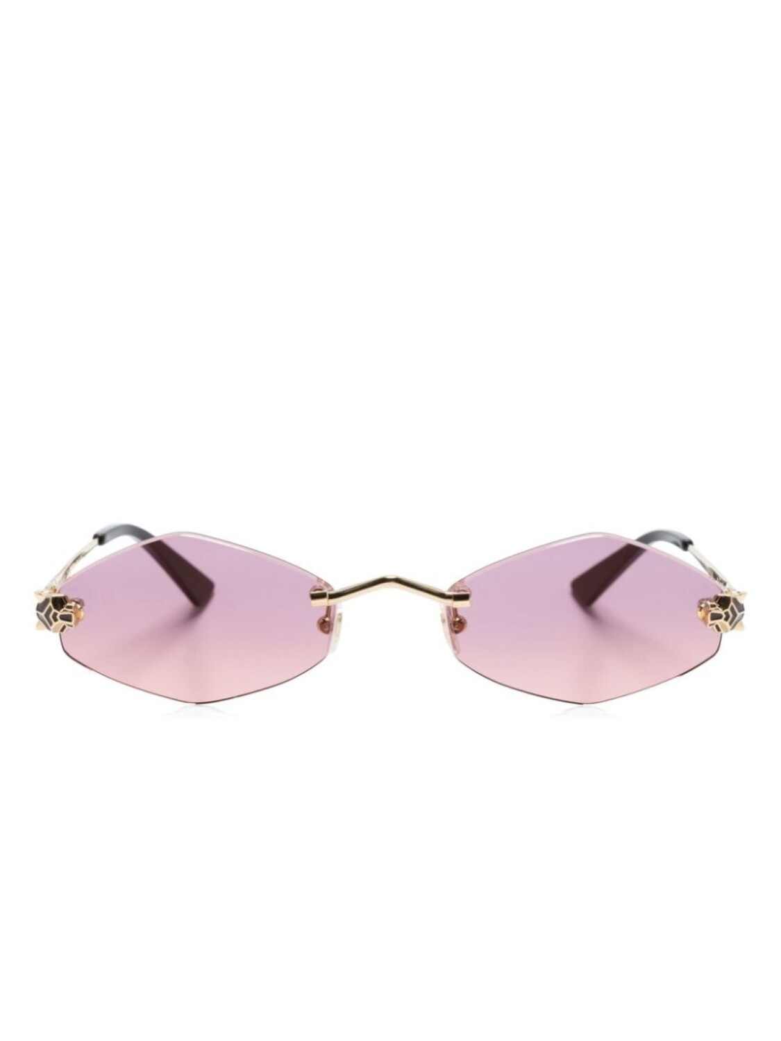 

Солнцезащитные очки с декором Tiger Head Cartier Eyewear, розовый