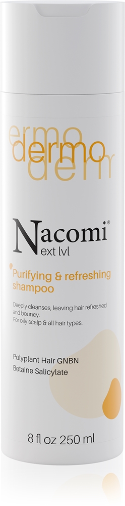 

Очищающий и освежающий шампунь нового уровня Nacomi, 250 мл