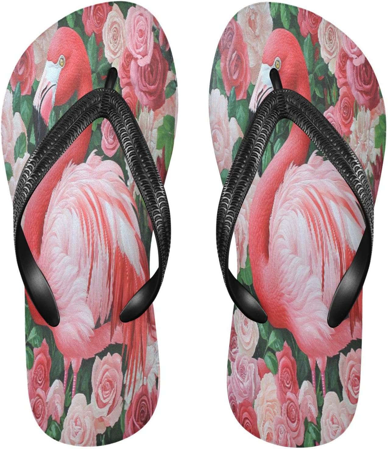 

Вьетнамки Flamingo Roses розовые пляжные сандалии с резиновой подошвой, нескользящие летние тапочки для женщин и мужчин Sinestour