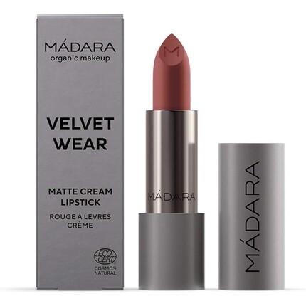 

Матовая кремовая помада Velvet Wear, теплый нюд Mádara