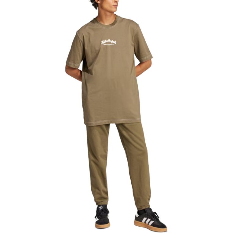 Футболка Wabash Adidas Originals, оливковый strata — фото 4