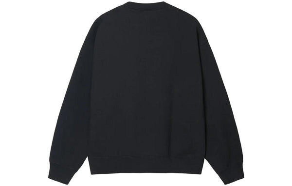 Толстовка Nike Wash Crew Fleece x Stussy (Asia Sizing) 'Black', черный — фото 2
