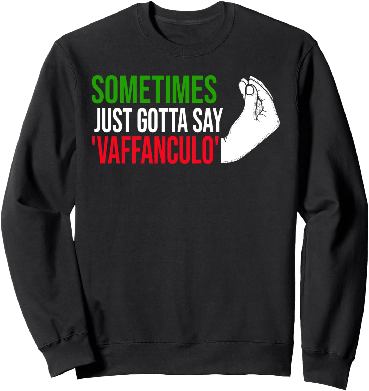 

Иногда итальянская толстовка с изображением Бафанкуро, черная Italian Italian Words Gifts