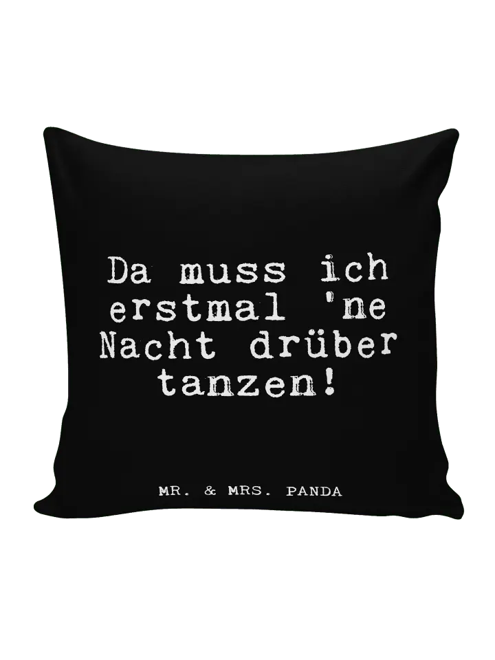 

Подушка Mr & Mrs Panda 40x40 Da muss ich erstmal, черный