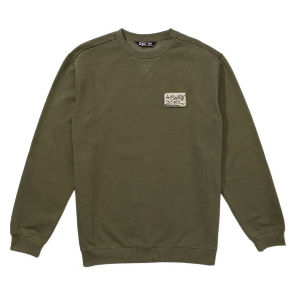 

Толстовка Salty Crew Crafted crew fleece, зеленый