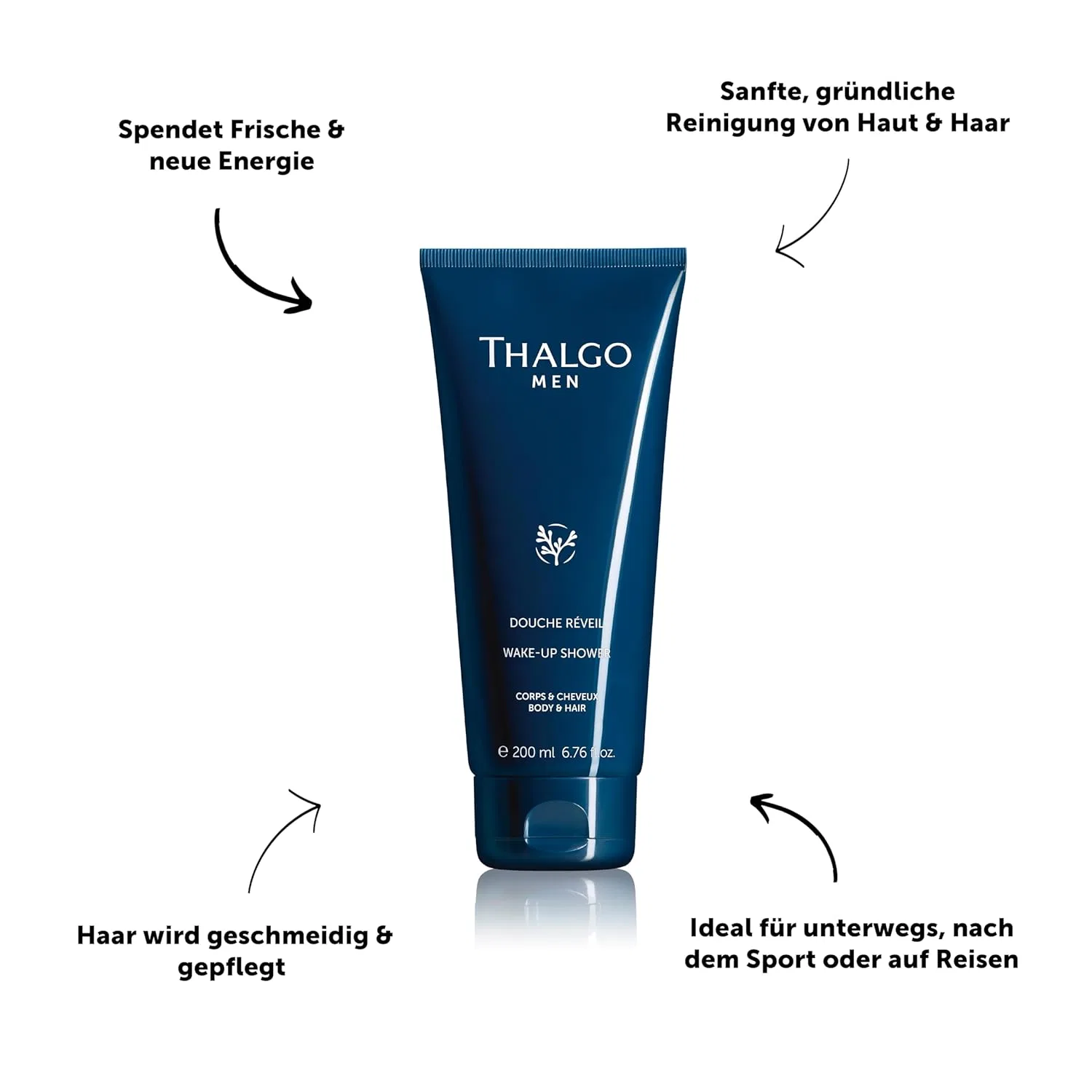 Мужской гель для душа и шампунь 2 в 1 «Frischedusche» от THALGO Men Thalgo — фото 2