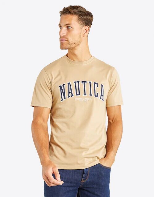 

Мужская футболка с короткими рукавами Nautica, светло-коричневый