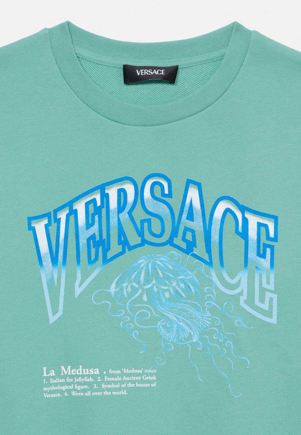 Толстовка LA MEDUSA VARSITY PRINT UNISEX Versace, зеленый — фото 3