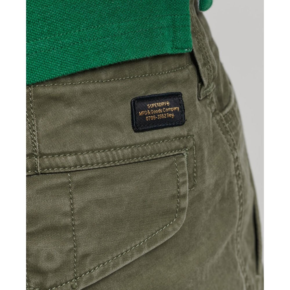 Шорты карго Superdry Vintage Core, зеленый — фото 4