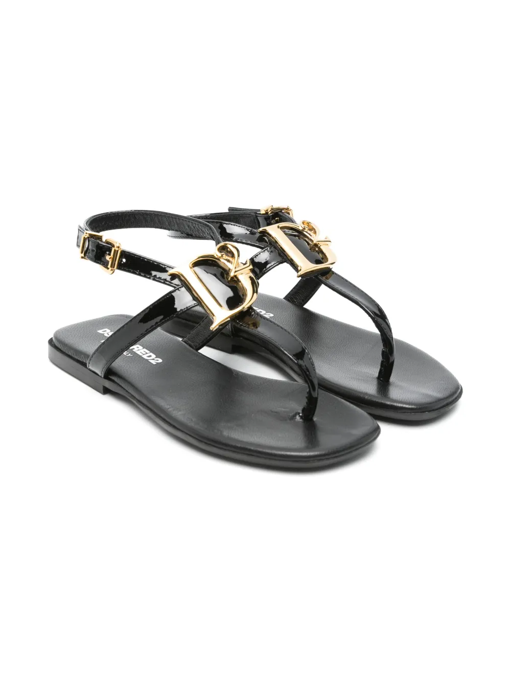 

Сандалии с логотипом DSQUARED2 KIDS, черный