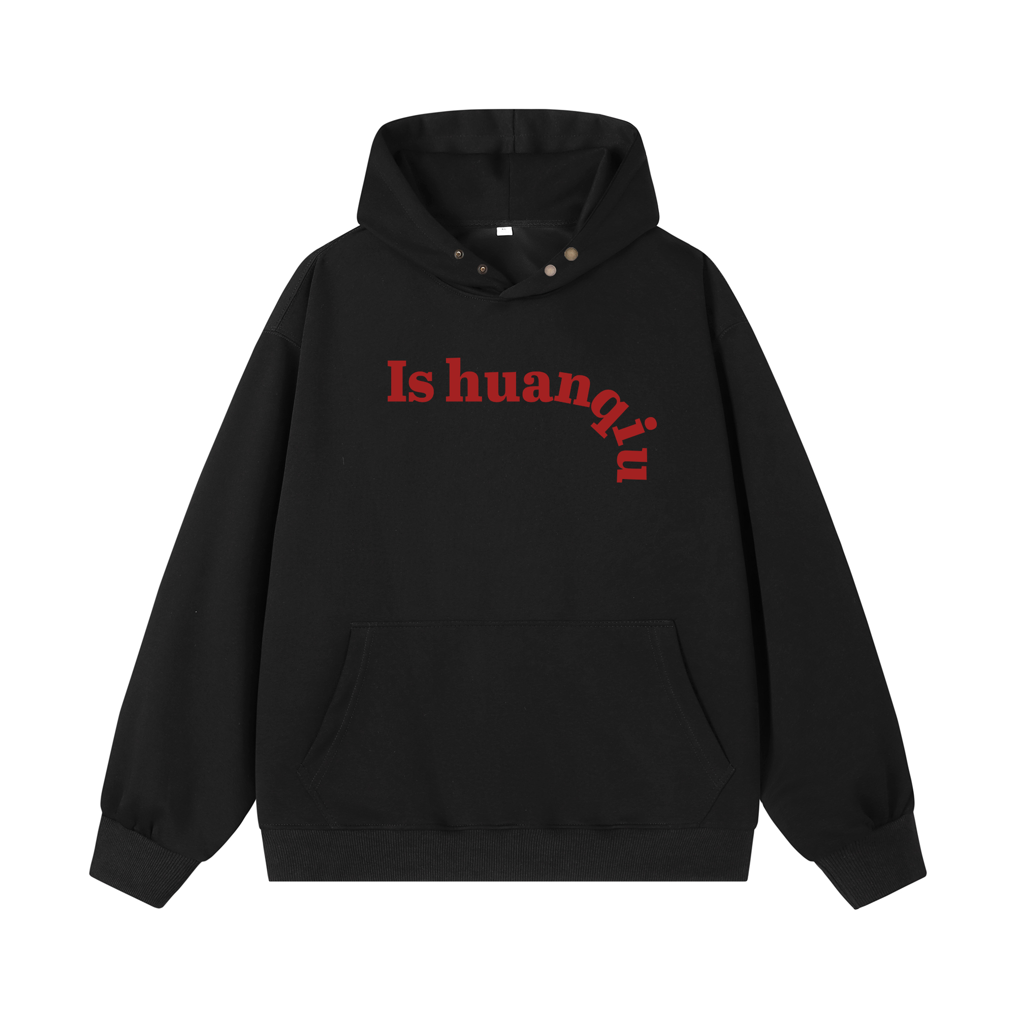 

Толстовка Unisex Hooded Moderate Heavyweight HUANQIU, черный (fleece-lined)