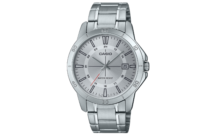 

Мужские классические серебряные часы MTP-V004D-7C CASIO