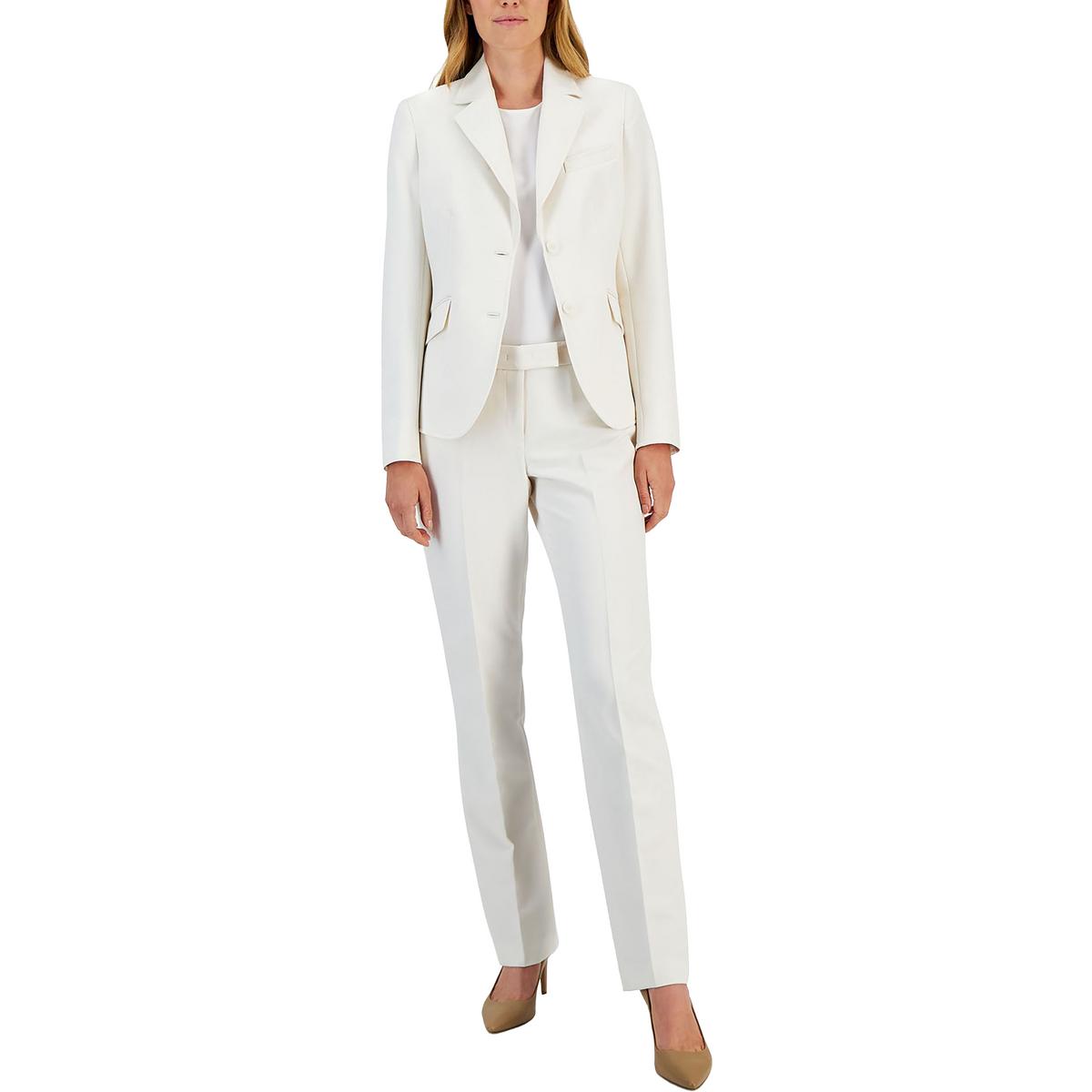 

Женский костюм из полиэстера с воротником и двумя пуговицами Anne Klein, цвет anne white