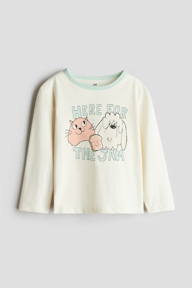 

Хлопковая рубашка с принтом H&M, мультиколор