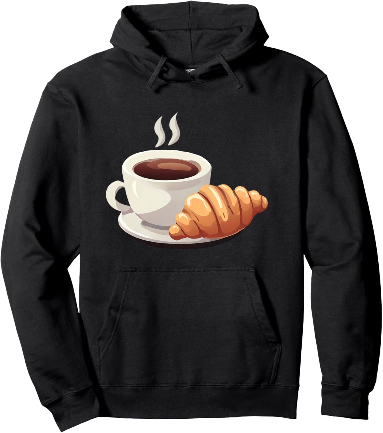 

Худи с надписью «Кофе и круассан» Beautiful Coffee And Croissant Collection, черный