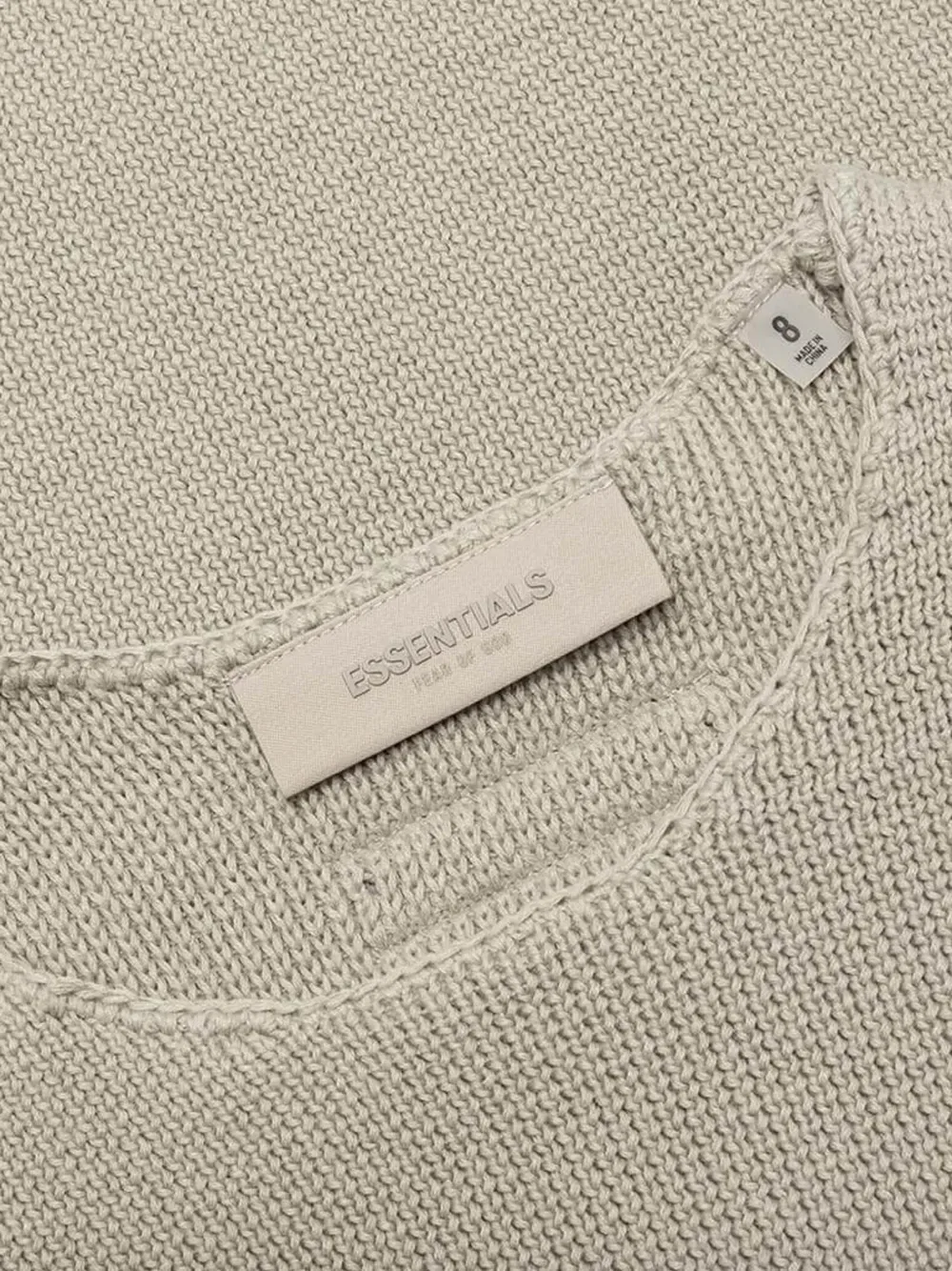 Свитер с нашивкой-логотипом Fear Of God Essentials Kids, нейтральный — фото 3