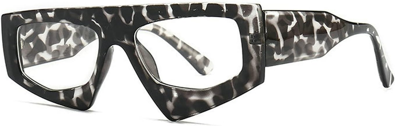 

Солнцезащитные очки COTIA в стиле ретро, ​​неровная квадратная форма, женские, модные, с ярким леопардовым принтом, защита от УФ-излучения UV400, мужские, с толстой оправой и градиентным переходом цвета, Grey Leopard Clear