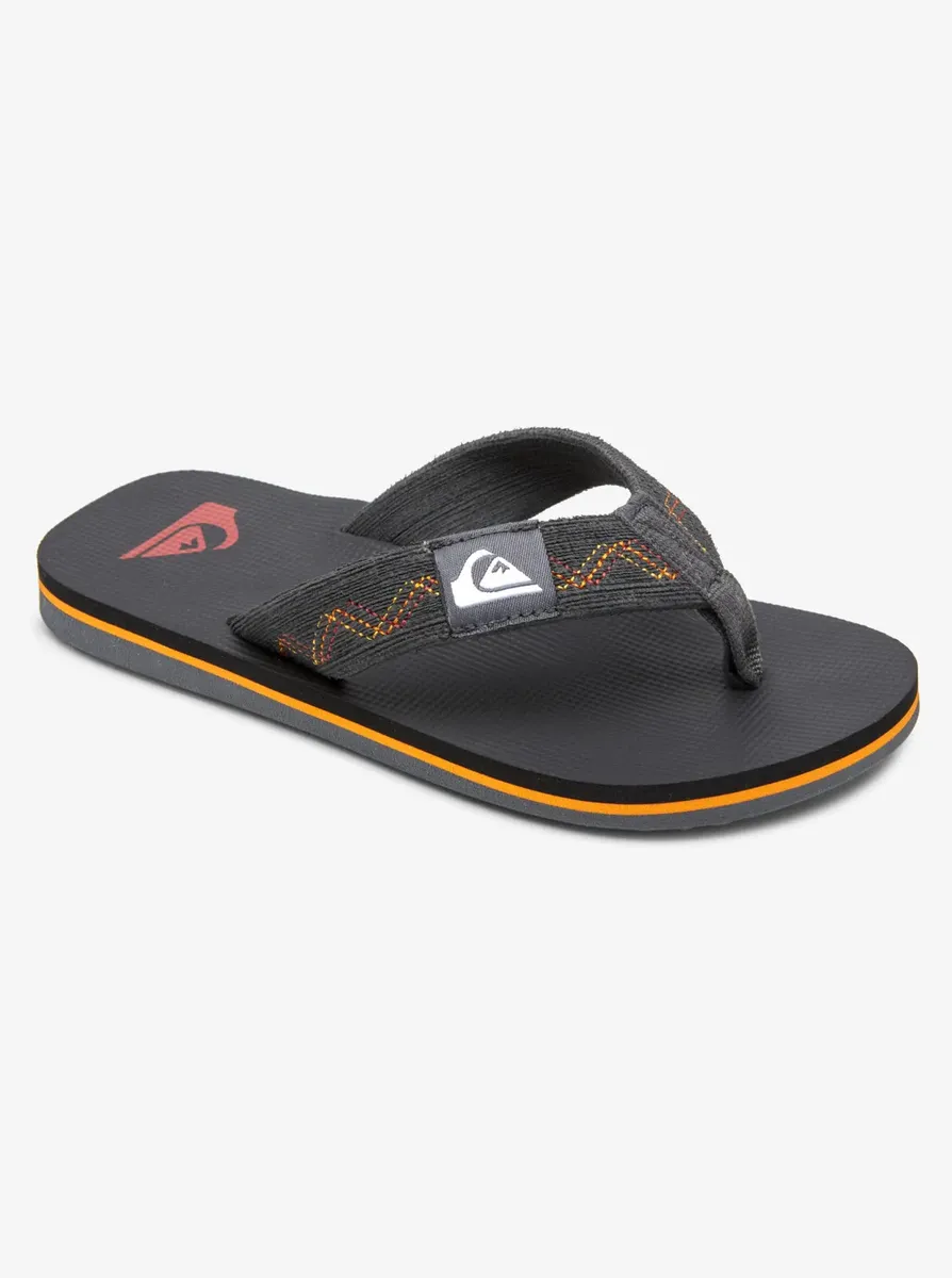 

Сандалии Quiksilver "Molokai Stitchy", цвет Black/Grey/Yellow