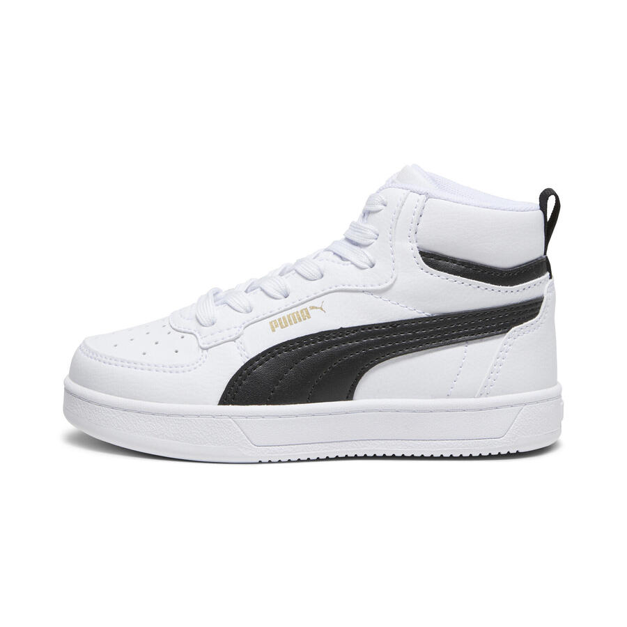 Кроссовки PUMA Caven 2.0 Mid для молодежи, цвет PUMA: белый, чёрный, золотой — фото 3