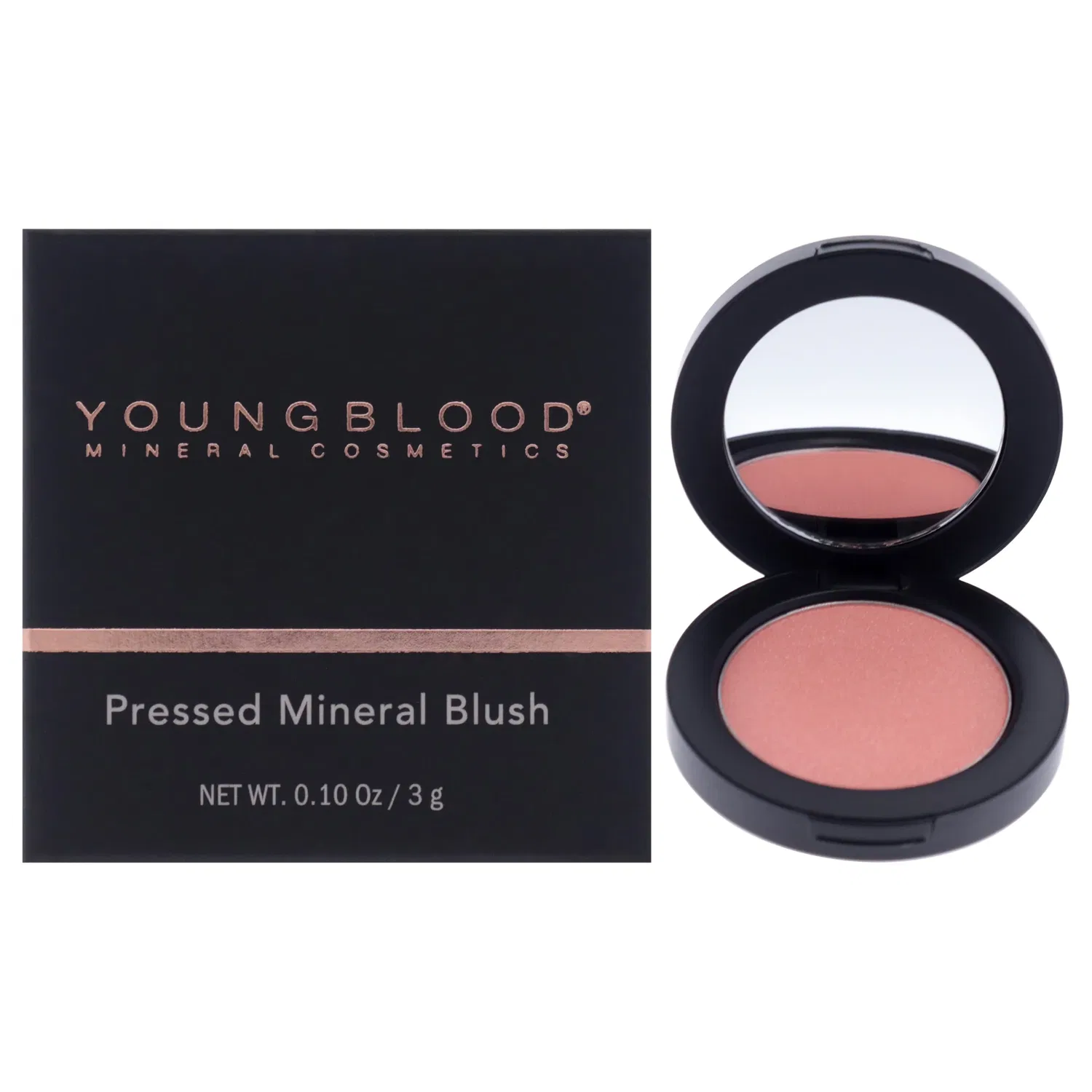Прессованные минеральные румяна Nectar от Youngblood для женщин - 0,1 унции (30 мл), прозрачный/прозрачный