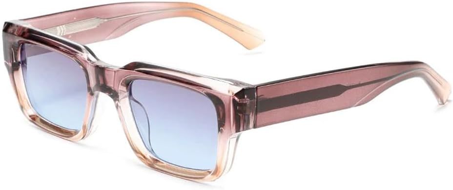 

Популярные модные квадратные женские солнцезащитные очки класса люкс в стиле ретро с градиентом, защита от УФ-излучения UV400, модные мужские солнцезащитные очки HYYZZC, C5 Purple Grey Blue