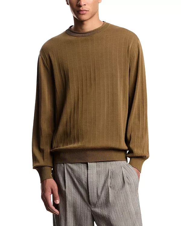 Пуловер из смесовой хлопковой ткани Emporio Armani, Kangaroo