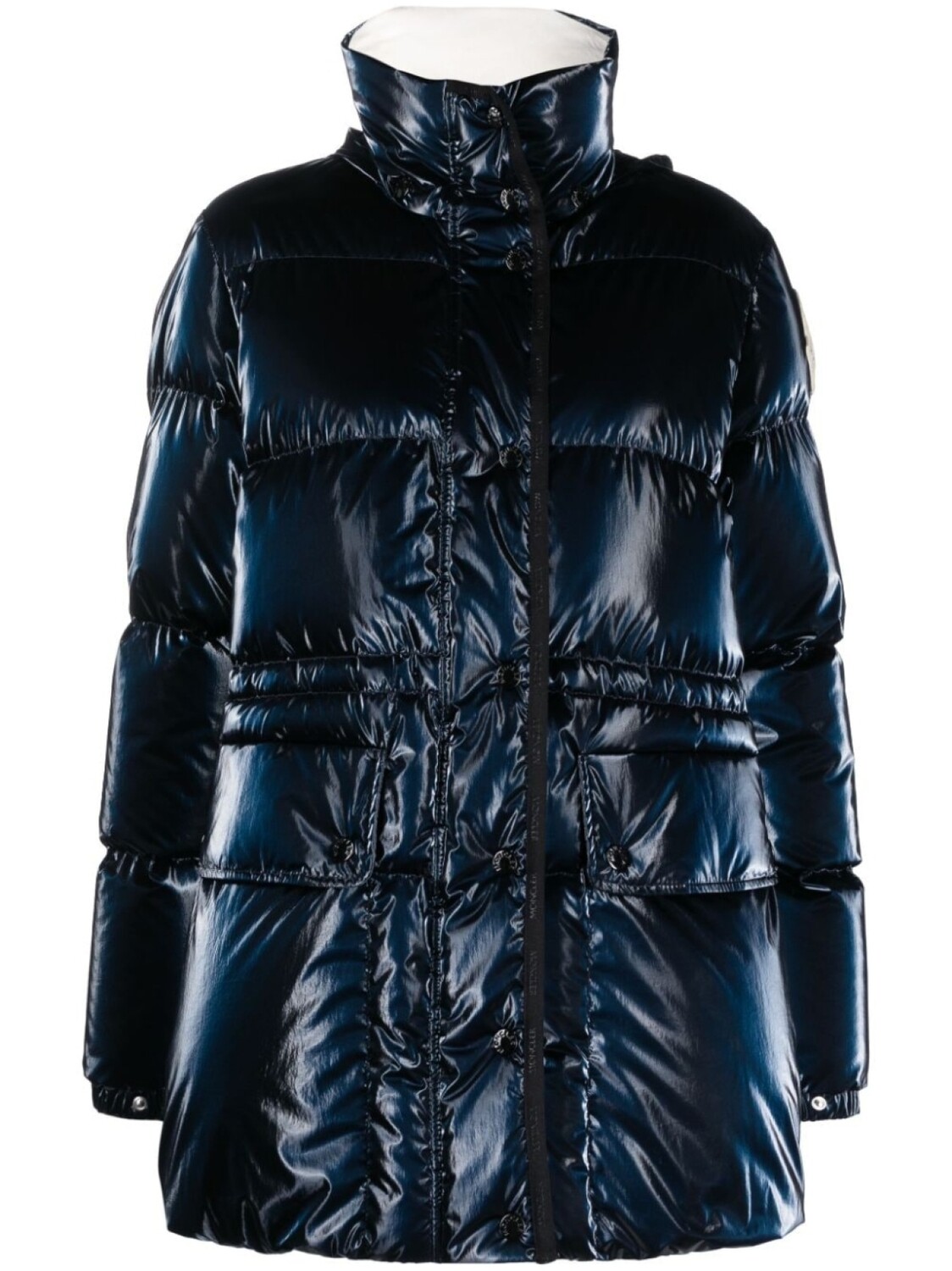 

Moncler пуховик Herault с поясом, синий