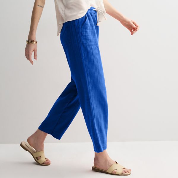 

Женские брюки из двойного плетения Sonoma Goods For Life, цвет cobalt campanula