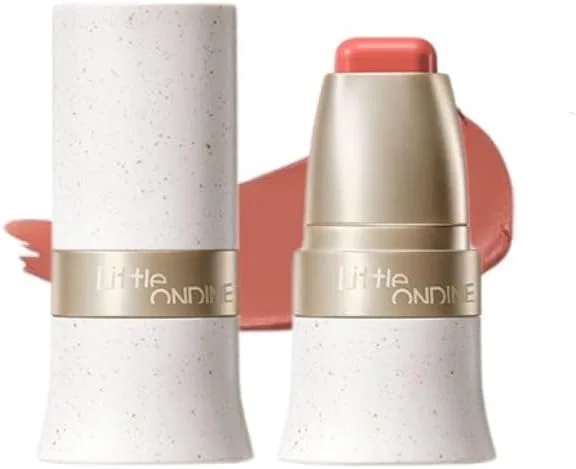 Румяна-стик Little Ondine 4 в 1 для скул и губ с силиконовой кистью, A03 Cavilla