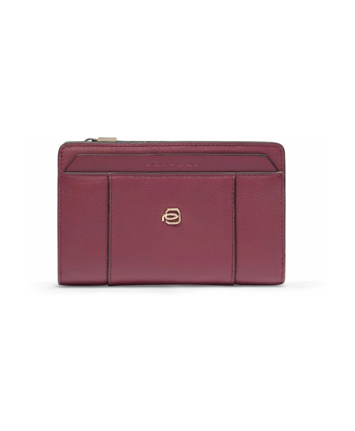 

Женский кошелек с отделением для монет и слотами для кредитных карт, с защитой от RFID-сканирования. Piquadro, красный