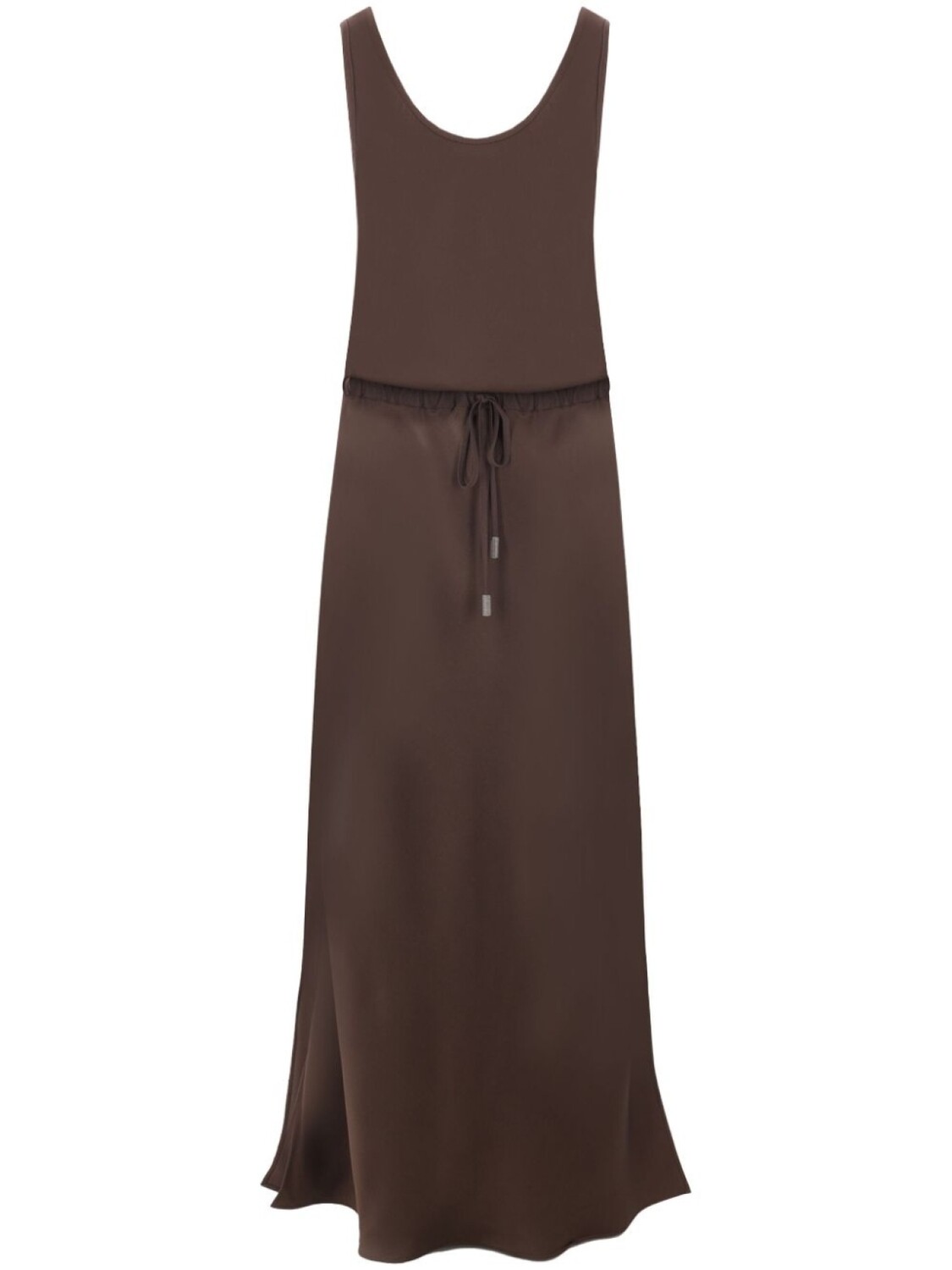 

Brunello Cucinelli атласное платье макси, коричневый