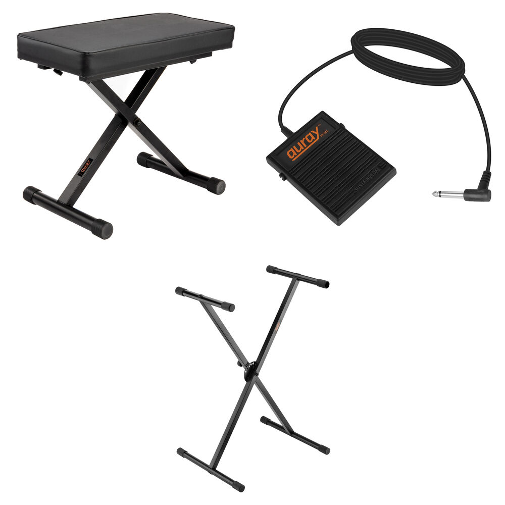 

Стойка для клавишных Auray X-Stand with X-Bench and Sustain Pedal Keyboard Essentials