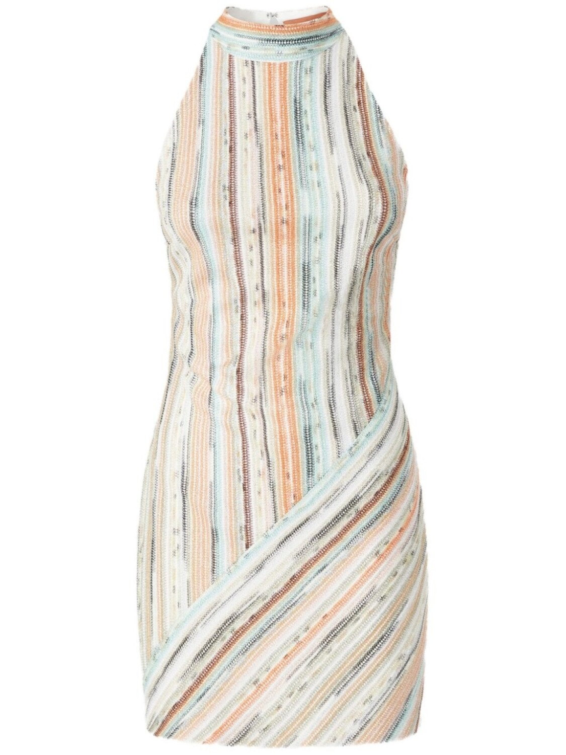 

Missoni платье мини в полоску, нейтральный цвет