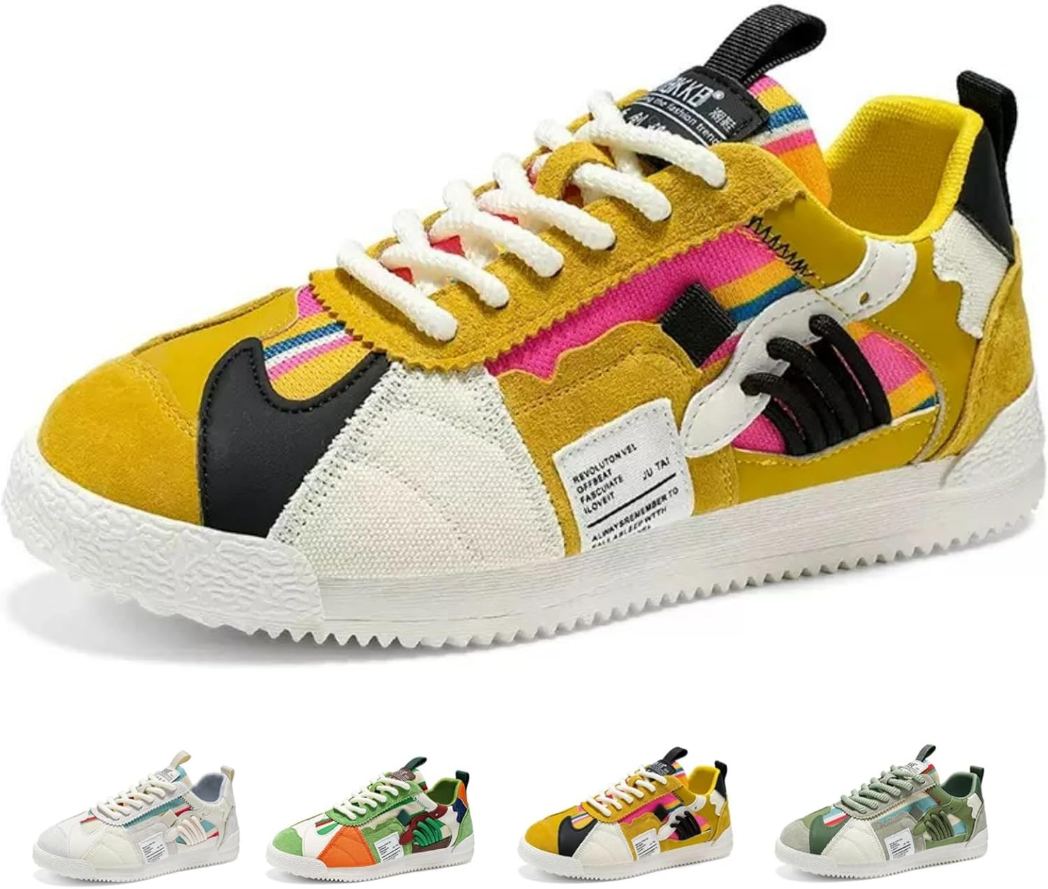 

Мужские модные ретро-кроссовки, легкие, дышащие, для бега и тенниса, классические повседневные удобные обувь для ходьбы Macefil, желтый