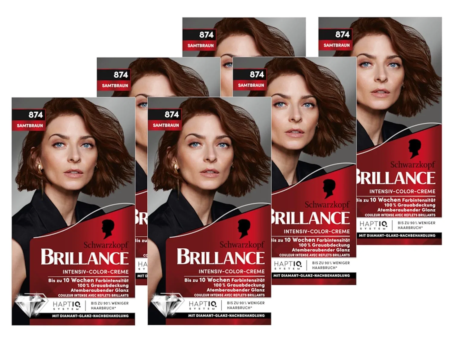 Крем-краска для волос «Brillance Intensive Colour Cream 874 Velvet Brown» от Brillance Brillance