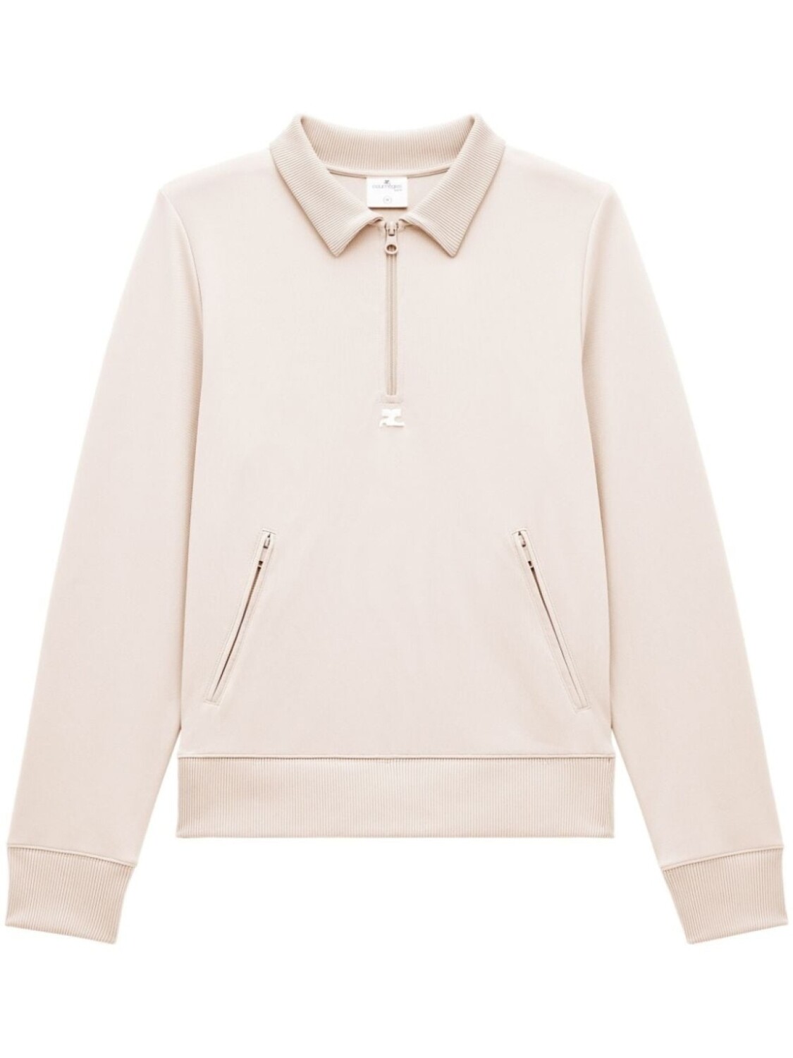 

Спортивный костюм Courrèges Interlock, поло на молнии, серый