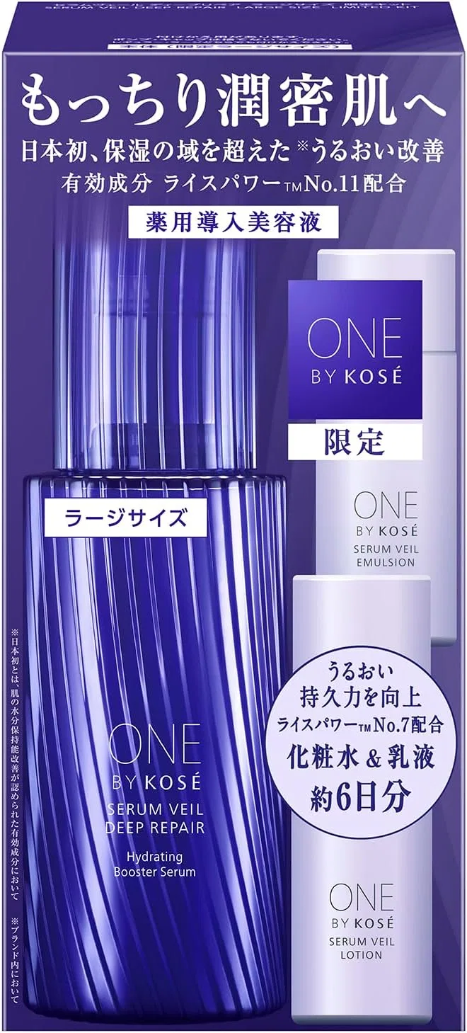 Набор One By Kose — Сыворотка увлажняющая Serum Veil Deep Repair Large Size Limited Kit