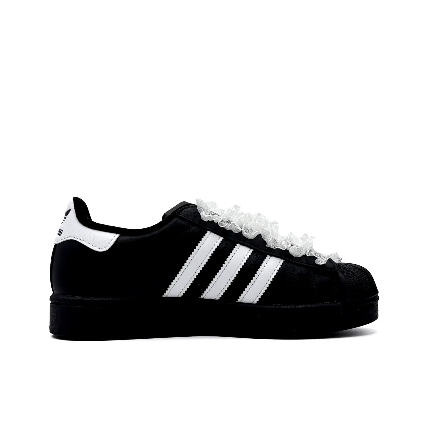 Superstar 2 Slip Resistant Low top детские скейтборд кроссовки подростки Adidas Originals, черный/белый — фото 3