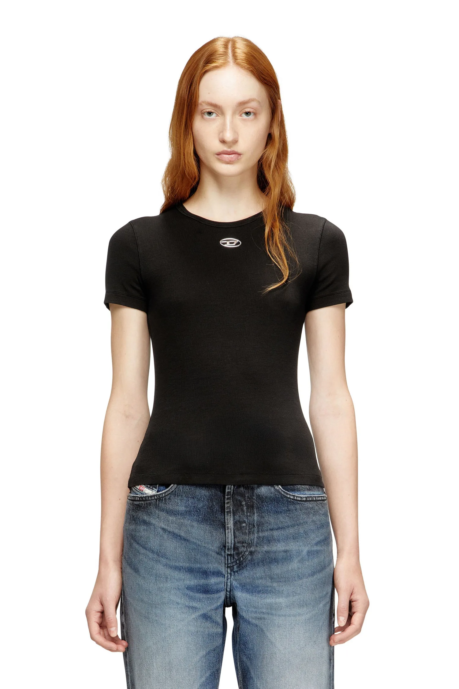Женская футболка с коротким рукавом T-ELE-LONG-OD Diesel, black