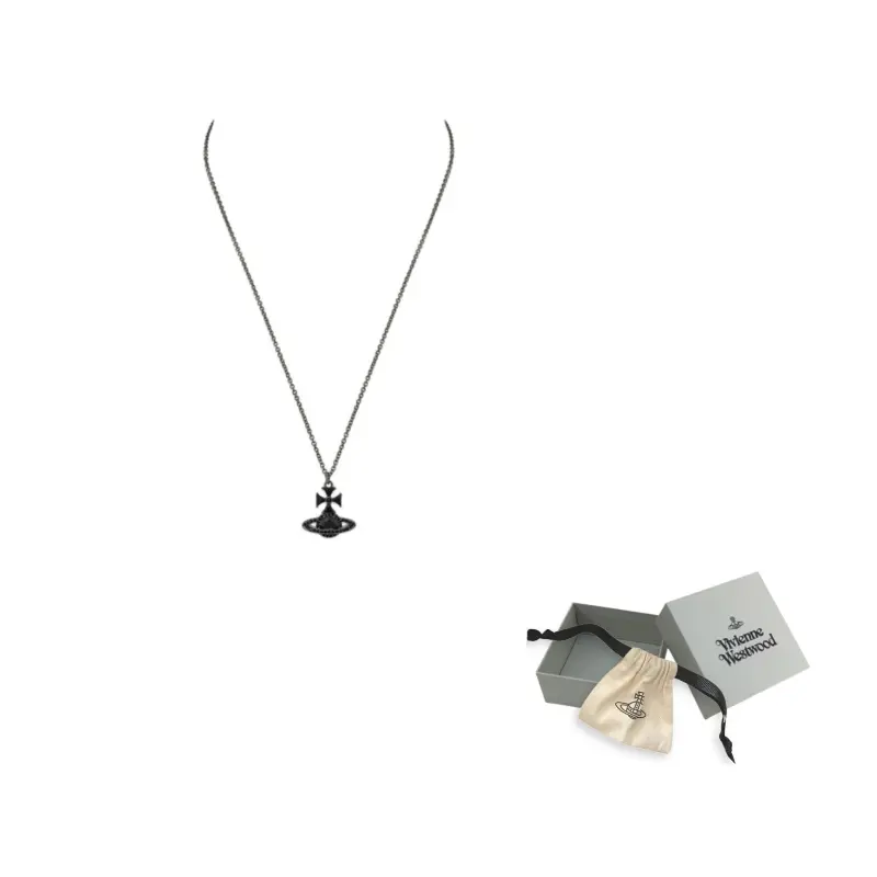 

Vivienne Westwood Искусственные хрустальные ожерелья мужские silver/black
